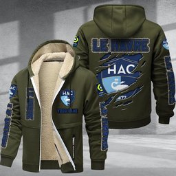 Le Havre DMTZ0740 Hoodie Zip Velvet Coat
