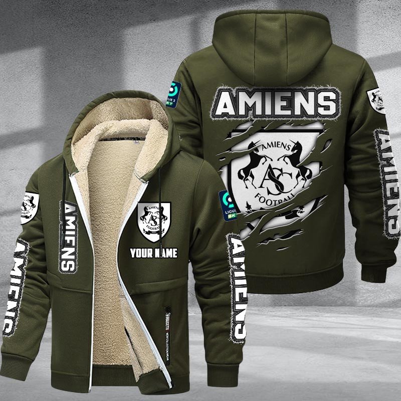Amiens DMTZ0756 Hoodie Zip Velvet Coat