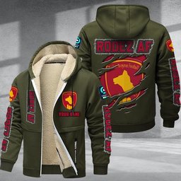 Rodez AF DMTZ0770 Hoodie Zip Velvet Coat