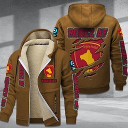 Rodez AF DMTZ0770 Hoodie Zip Velvet Coat