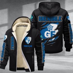 Grenoble DMTZ0764 Hoodie Zip Velvet Coat