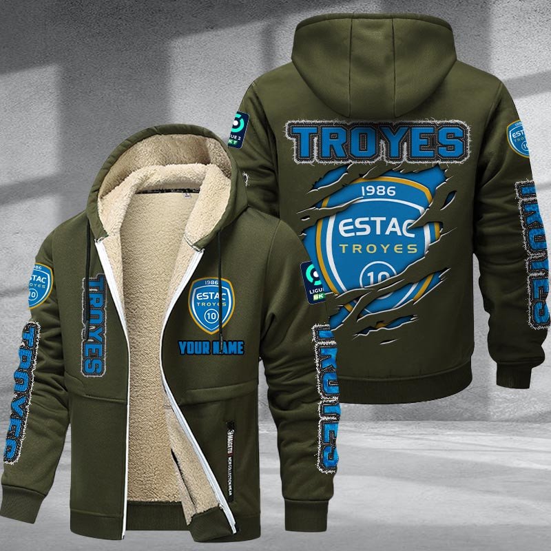 Troyes DMTZ0772 Hoodie Zip Velvet Coat