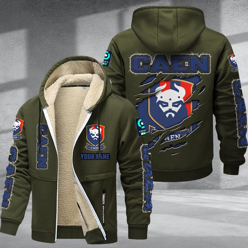 Caen DMTZ0761 Hoodie Zip Velvet Coat