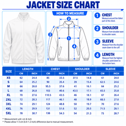 Washington Commanders | Premium NFL Classic Team Spirit Stand Collar Jacket TD size chart
