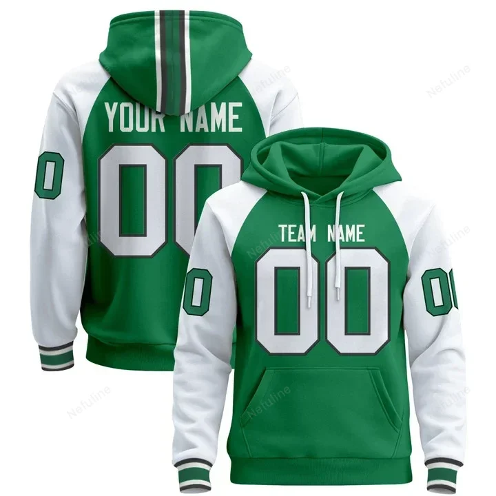 Green Alternate Custom Name & Number Pullover Hoodie D0017