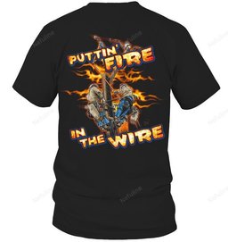 Puttin' Fire In The Wire Lineman Shirt L005 – T-Shirt