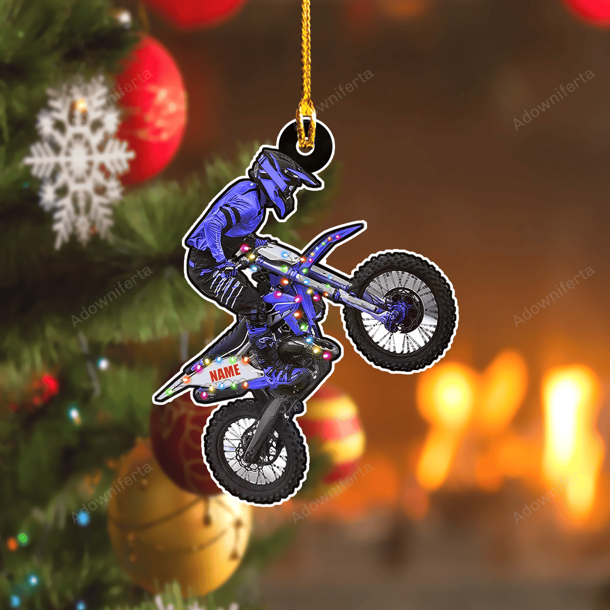 Dirt Bike Personalized Acrylic Ornament