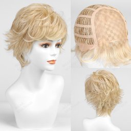 Lois Full Short Front Lace Wig rear inside