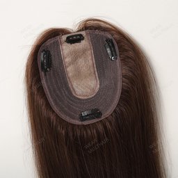 Silk Topper with PU around Injection Skin Middle Brown