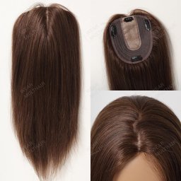 Silk Topper with PU around Injection Skin Middle Brown Full View