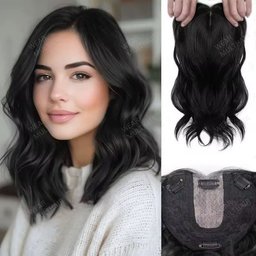 Transparent Rose Net Toppers 21 Natural Black | WEAR MULTHAIR