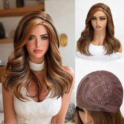 Diana Lace Part Wig Brown Balayage 