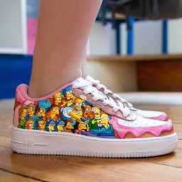 Pink Simpsons Custom Air Force 1 - view 3