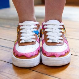 Pink Simpsons Custom Air Force 1 - view 4