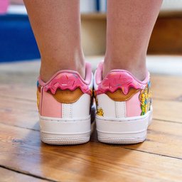Pink Simpsons Custom Air Force 1 - view 7