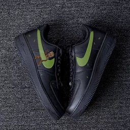 Black Green Groot Custom Air Force 1 - view 3