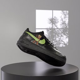 Black Green Groot Custom Air Force 1