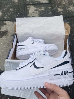Black White Custom Air Force 1 Shadow - view 2