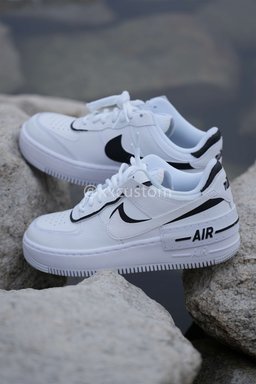 Black White Custom Air Force 1 Shadow - view 4
