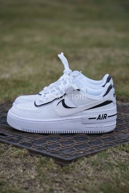 Black White Custom Air Force 1 Shadow - view 7