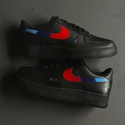 Custom Air Force 1 Black BMW M Stripes Logo - view 2