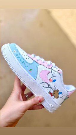 Custom Air Force 1 Baby Blue Baby Pink Cinnamoroll Design - view 3