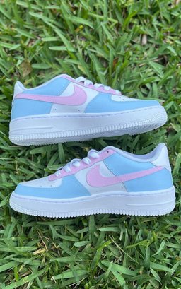 Custom Air Force 1 Baby Blue Baby Pink Cinnamoroll Design - view 4