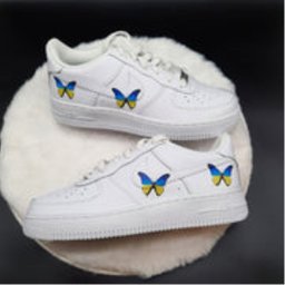 Ukraine Blue Yellow Butterfly Custom Air Force 1 - view 2