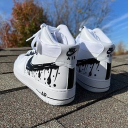 Black Drip Custom Air Force 1 Mid - view 2
