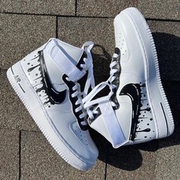 Black Drip Custom Air Force 1 Mid - view 4