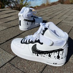 Black Drip Custom Air Force 1 Mid - view 5