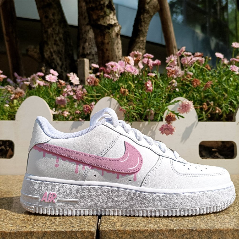 Pastel Pink Swoosh Custom Air Force 1