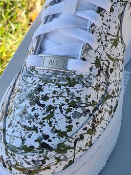 Black White Splash Custom Air Force 1 - view 3