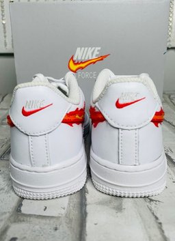 Flame Fire Swoosh Custom Air Force 1 - view 3