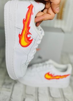 Flame Fire Swoosh Custom Air Force 1 - view 4