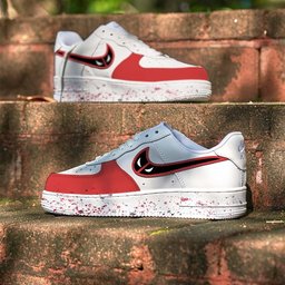 Deadpool Red Black Custom Air Force 1 - view 2