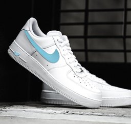 Teal Swoosh Custom Air Force 1
