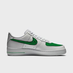 Blue Green Swoosh Custom Air Force 1 - view 3
