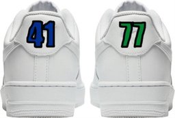 Blue Green Swoosh Custom Air Force 1 - view 2