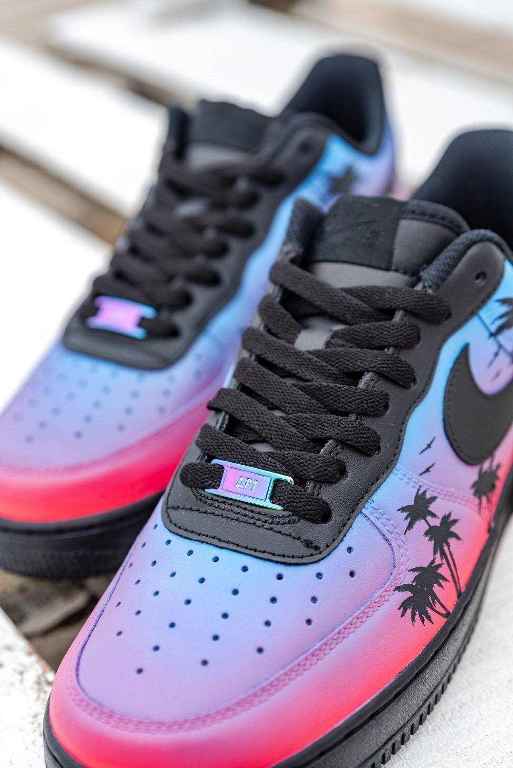 Purple Pink Gradient Drip Custom Air Force 1