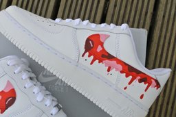 Red Camouflage Drip Custom Air Force 1 - view 3