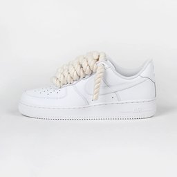 Custom Air Force 1 White Rope Design - view 2