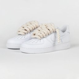 Custom Air Force 1 White Rope Design
