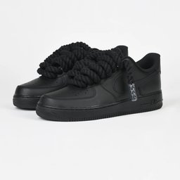 Custom Air Force 1 Black Rope Design