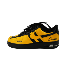 Custom Air Force 1 Yellow Black Stripes Camaro Logo - view 2