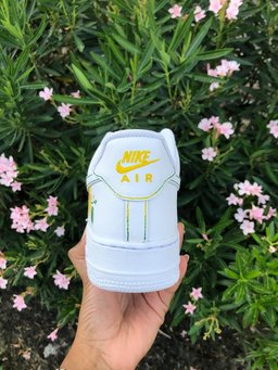 Custom Air Force 1 White Sunflower Pattern - view 2
