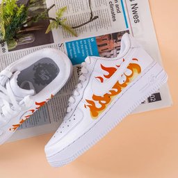 Custom Air Force 1 White Flame Pattern - view 2