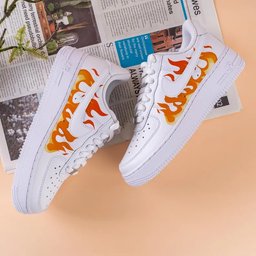 Custom Air Force 1 White Flame Pattern - view 3