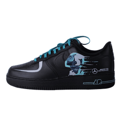 Custom Air Force 1 Black Teal Racing - Theme