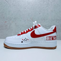 Custom Air Force 1 White Red Cornell Theme Stars - view 2